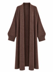 ΖΑΚΕΤΑ ΠΛΕΚΤΗ LONGLINE CHOCOLA 26150 Σακάκια - Πανωφόρια