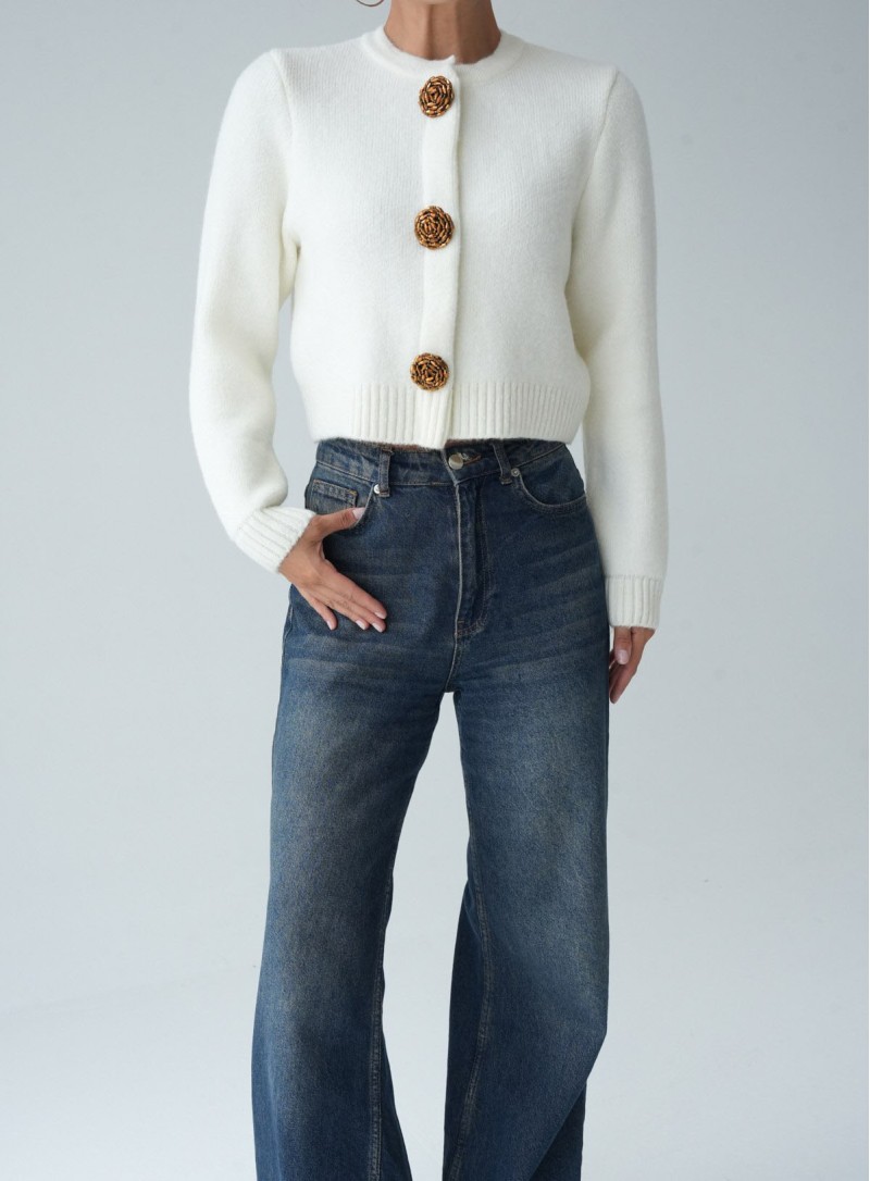 ΖΑΚΕΤΑ CROPPED CREAM 26155 ΝΕΕΣ ΑΦΙΞΕΙΣ