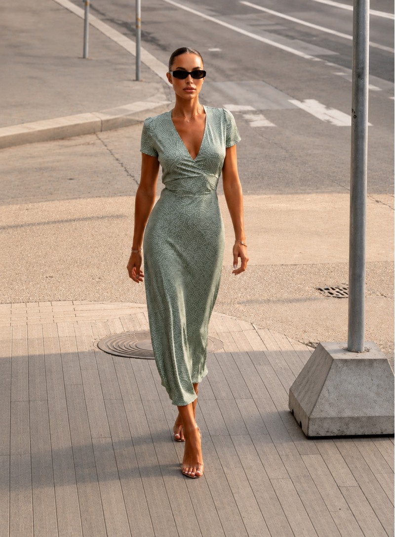 ΦΟΡΕΜΑ MIDI POLKA DOTS 26476 Κοκτέιλ Φορέματα