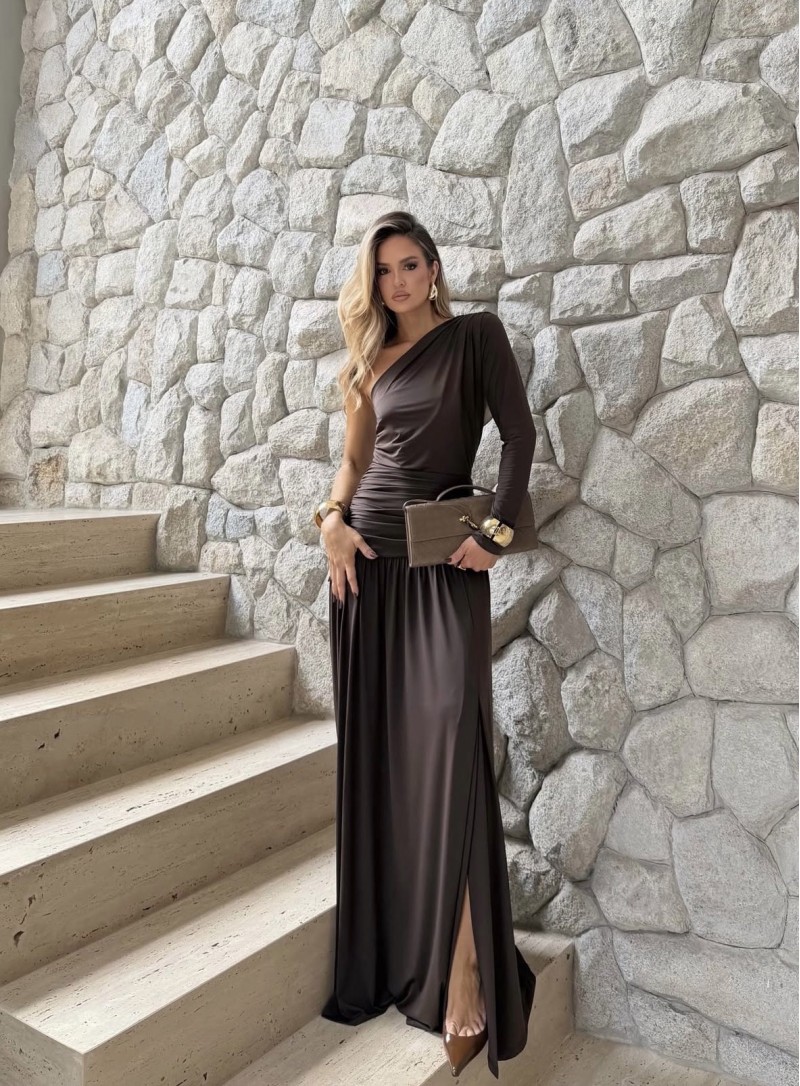 ΦΟΡΕΜΑ MAXI ONE SHOULDER 26478 Κοκτέιλ Φορέματα