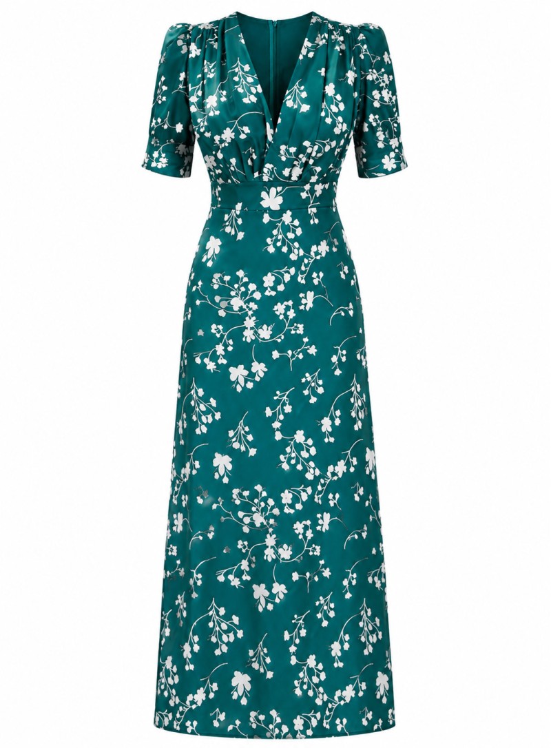 ΦΟΡΕΜΑ MIDI FLORAL ΠΡΑΣΙΝΟ 26482