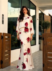ΦΟΡΕΜΑ MAXI FLORAL 26485 Κοκτέιλ Φορέματα