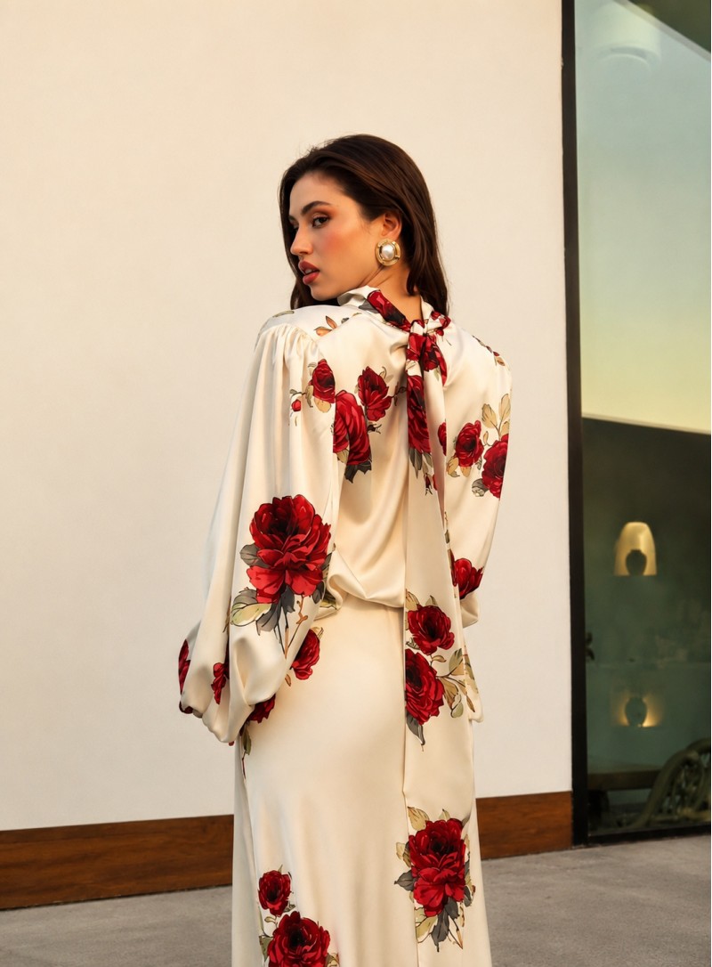 ΦΟΡΕΜΑ MAXI FLORAL 26485 Κοκτέιλ Φορέματα