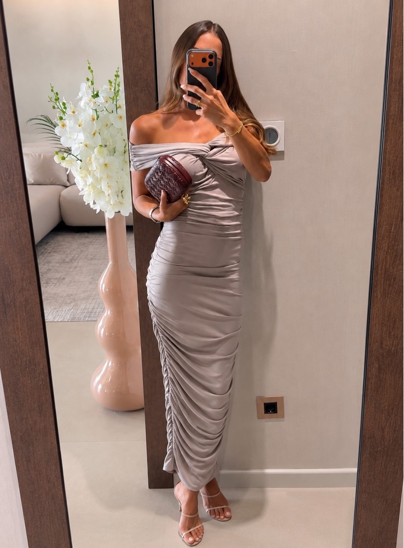 ΦΟΡΕΜΑ OFF SHOULDER KNOT 26491 Κοκτέιλ Φορέματα