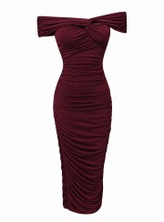 ΦΟΡΕΜΑ OFF SHOULDER KNOT BODREAUX 26491 Κοκτέιλ Φορέματα