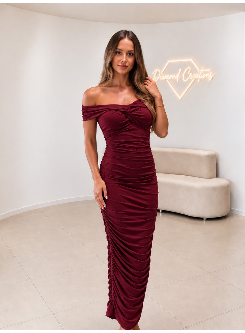 ΦΟΡΕΜΑ OFF SHOULDER KNOT BODREAUX 26491 Κοκτέιλ Φορέματα