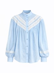 ΠΟΥΚΑΜΙΣΟ OVERSIZED ΜΕ ΔΑΝΤΕΛΑ 26131 Τοπ - Ζακέτες