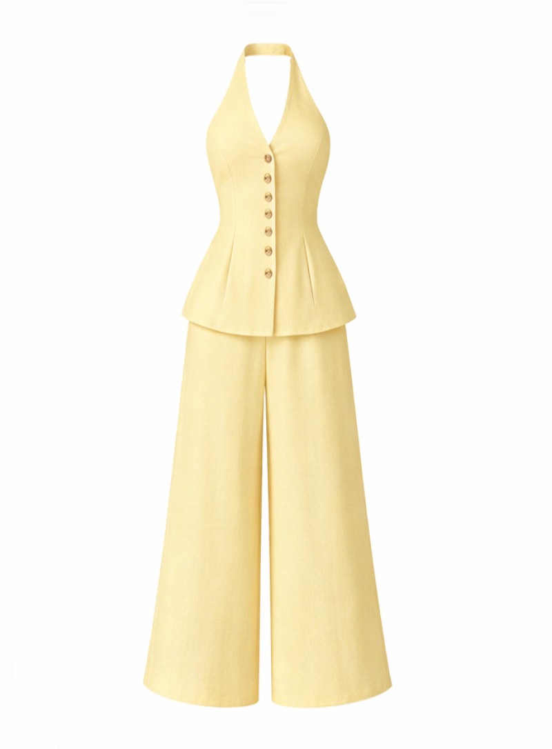 ΣΕΤ ΓΙΛΕΚΟ HALTER ΠΑΝΤΕΛΟΝΙ BANANA 26142