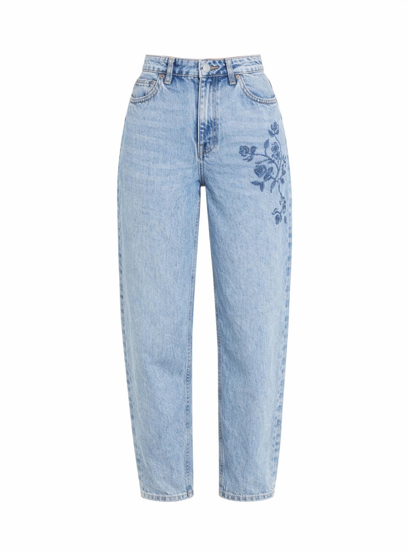 ΤΖΙΝ CROPPED BLUE FLOWER 26218