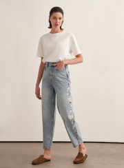 ΤΖΙΝ CROPPED LACE 26219 Παντελόνια - Ολόσωμες