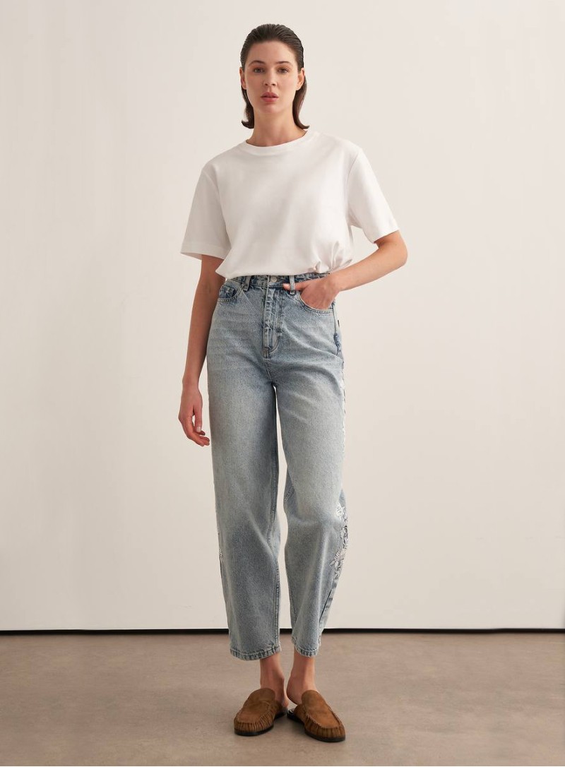 ΤΖΙΝ CROPPED LACE 26219 Παντελόνια - Ολόσωμες