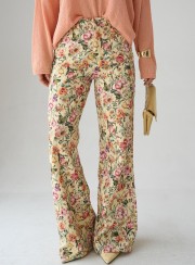 TZIN FLORAL BANANA 26221 Παντελόνια - Ολόσωμες
