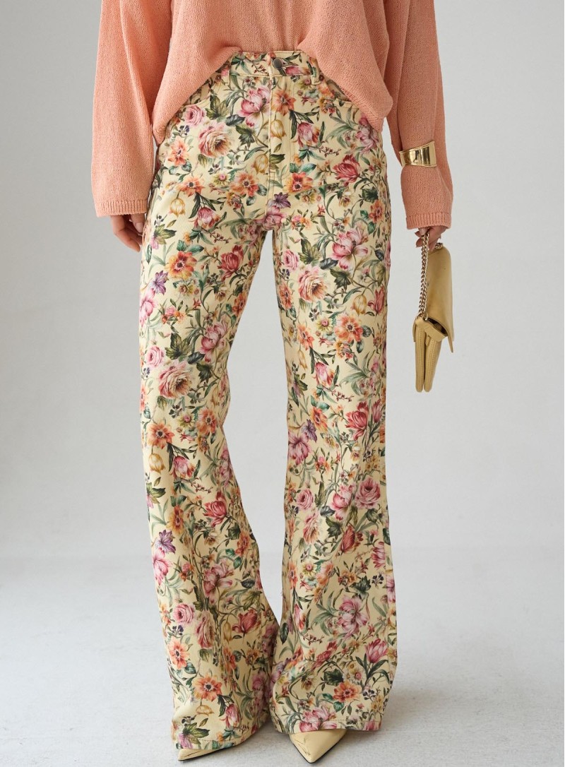 TZIN FLORAL BANANA 26221 Παντελόνια - Ολόσωμες