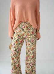 TZIN FLORAL BANANA 26221 Παντελόνια - Ολόσωμες
