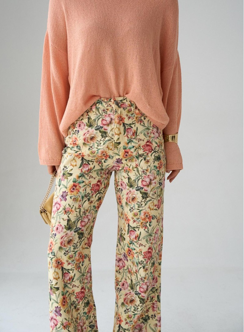 TZIN FLORAL BANANA 26221 Παντελόνια - Ολόσωμες