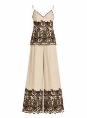 ΣΕΤ ΤΟΠ ΠΑΝΤΕΛΟΝΙ LINEN/LACE ΜΠΕΖ 26223 Παντελόνια - Ολόσωμες