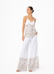 ΣΕΤ ΤΟΠ ΠΑΝΤΕΛΟΝΙ LINEN/LACE ΛΕΥΚΟ 26223 Παντελόνια - Ολόσωμες