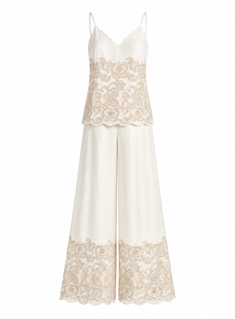 ΣΕΤ ΤΟΠ ΠΑΝΤΕΛΟΝΙ LINEN/LACE ΛΕΥΚΟ 26223