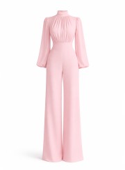 ΟΛΟΣΩΜΗ BACKLESS SELINA ΡΟΖ 26307 Παντελόνια - Ολόσωμες