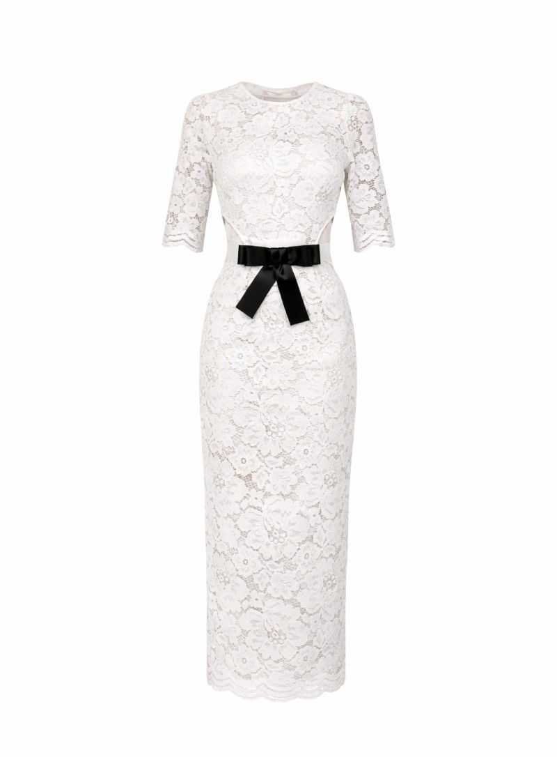 ΦΟΡΕΜΑ MIDI CUT OUT BOW LACE 26438