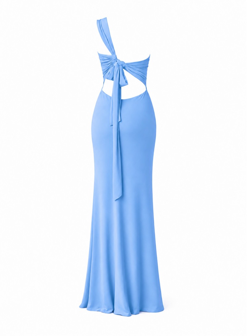 ΦΟΡΕΜΑ MAXI ONE SHOULDER VERSATILE AZURE 26440 Κοκτέιλ Φορέματα