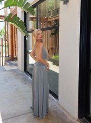 ΦΟΡΕΜΑ MAXI HALTER NECK BACKLESS 26441 Κοκτέιλ Φορέματα