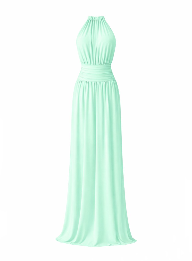 ΦΟΡΕΜΑ MAXI HALTER NECK BACKLESS MINT 26441