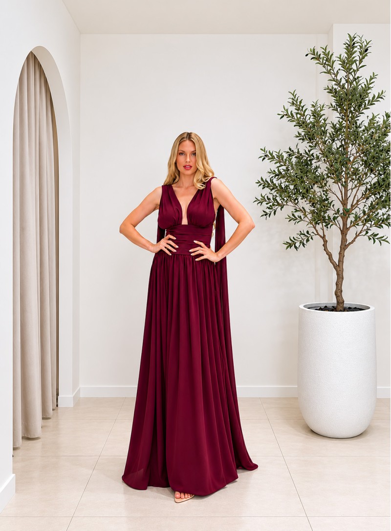 ΦΟΡΕΜΑ MAXI V CORSET 26443 Κοκτέιλ Φορέματα