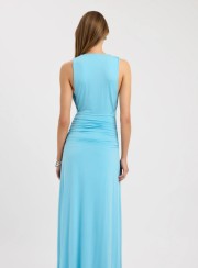 ΦΟΡΕΜΑ MAXI V ΜΕ ΣΟΥΡΕΣ ΣΤΗ ΜΕΣΗ AQUA 26446 Κοκτέιλ Φορέματα