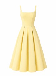 ΦΟΡΕΜΑ MIDI SUNNY BANANA 26450 Κοκτέιλ Φορέματα