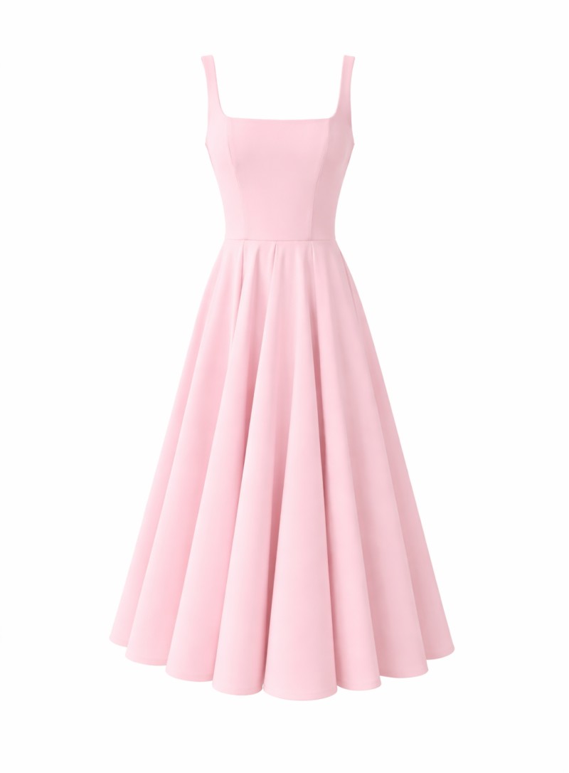 ΦΟΡΕΜΑ MIDI SUNNY ΡΟΖ 26450 Κοκτέιλ Φορέματα