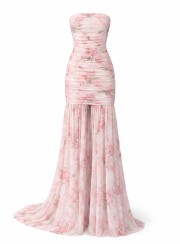 ΦΟΡΕΜΑ MAXI STRAPLESS FLORAL 26456 Κοκτέιλ Φορέματα