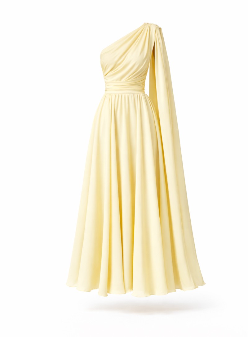 ΦΟΡΕΜΑ ΜΕ ΕΝΑΝ ΩΜΟ ΚΑΙ ΑΕΡΙΝΕΣ ΚΟΡΔΕΛΕΣ BUTTER YELLOW 26458