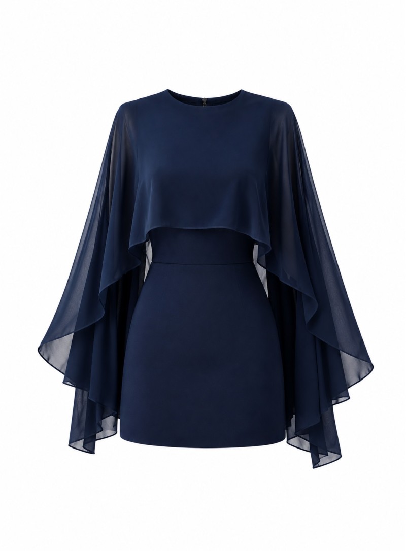 ΦΟΡΕΜΑ MINI BACKLESS ΜΕ ΚΑΠΑ NAVY BLUE 26459