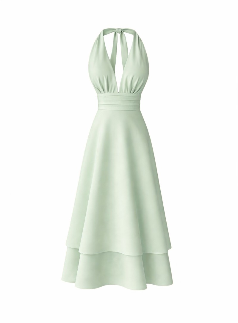 ΦΟΡΕΜΑ MIDI HALTER LAYERED MACARON 26463