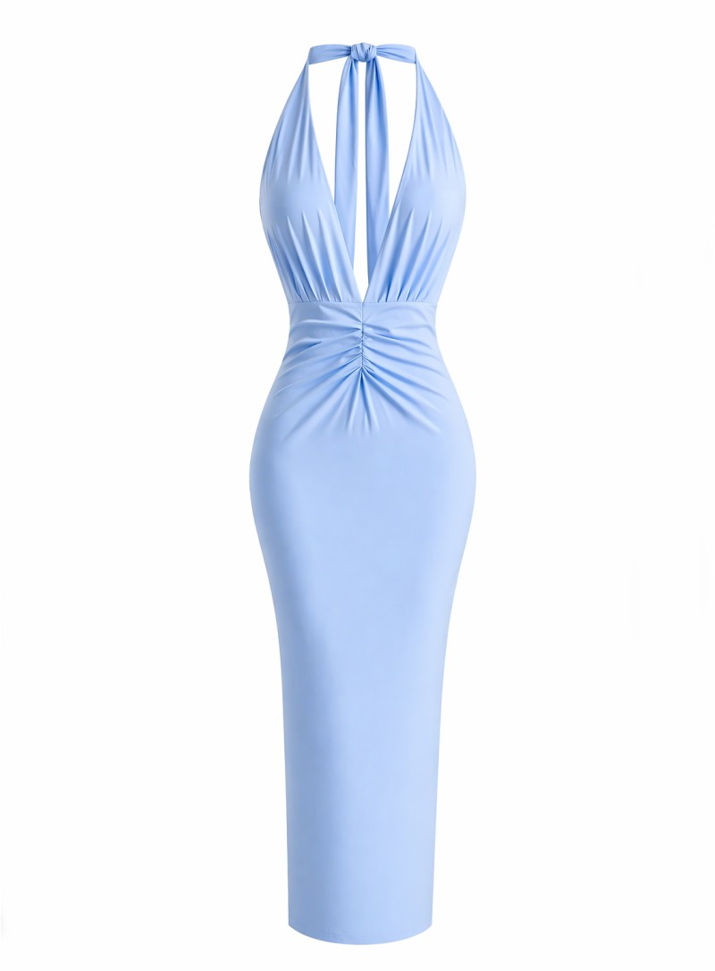 ΦΟΡΕΜΑ HALTER PRIMROSE ΓΑΛΑΖΙΟ 26464