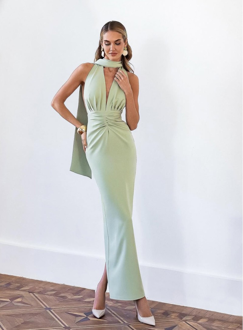 ΦΟΡΕΜΑ HALTER PRIMROSE MACARON 26464 Κοκτέιλ Φορέματα