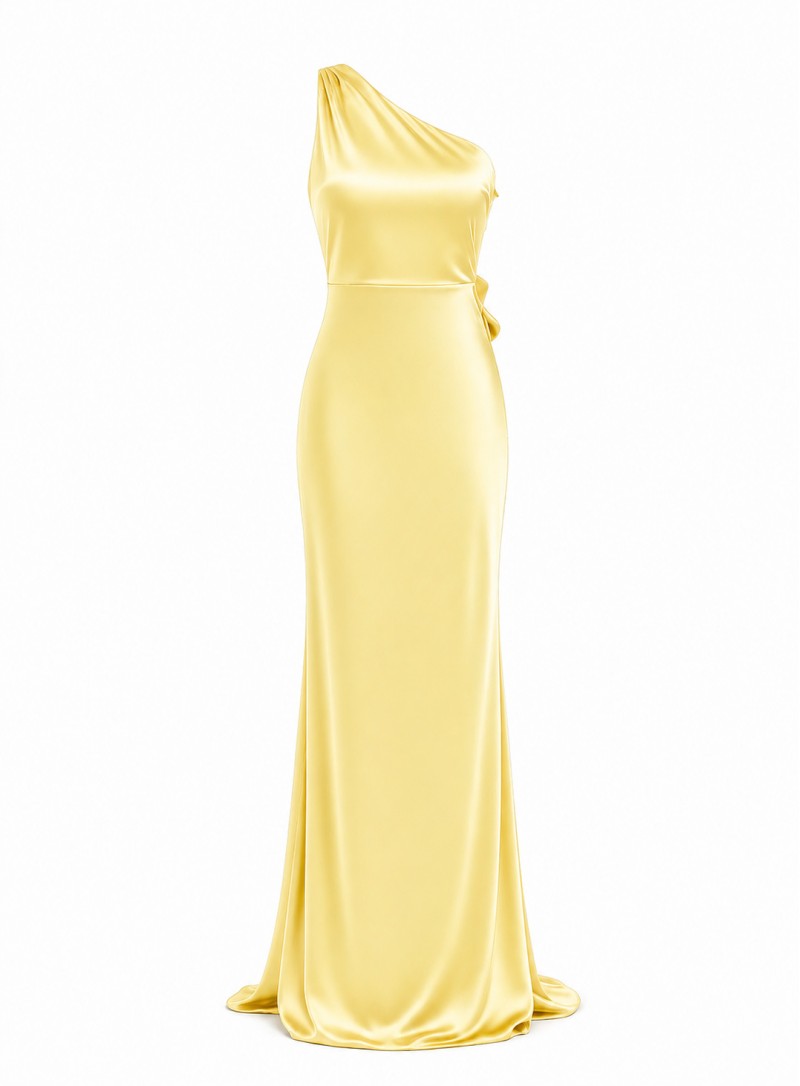 ΦΟΡΕΜΑ MAXI ONE SHOULDER BACKLESS BANANA 26465