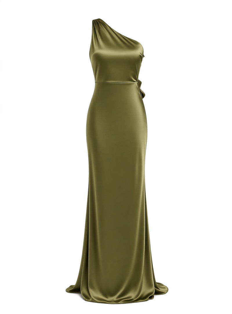 ΦΟΡΕΜΑ MAXI ONE SHOULDER BACKLESS ΧΑΚΙ 26465