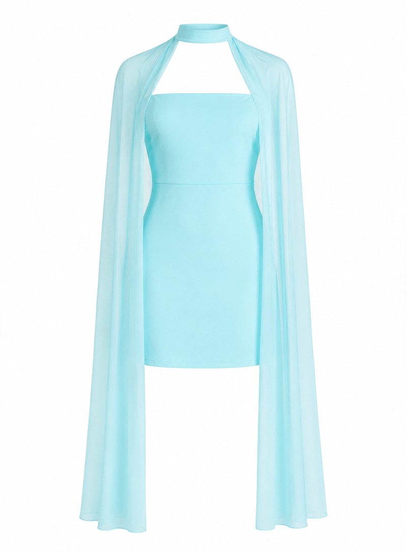 ΦΟΡΕΜΑ MINI STRAPLESS ΜΕ ΚΑΠΑ AQUA 26467