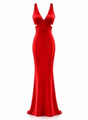 ΦΟΡΕΜΑ MAXI BACKLESS FIRE 26470 Κοκτέιλ Φορέματα