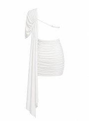 ΦΟΡΕΜΑ MINI ONE SHOULDER 26471 Κοκτέιλ Φορέματα