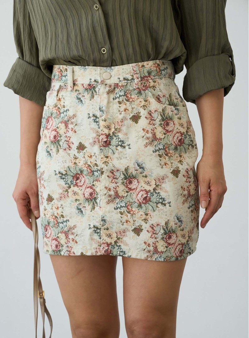 ΤΖΙΝ ΦΟΥΣΤΑ ΜΙΝΙ FLORAL 26505 Φούστες