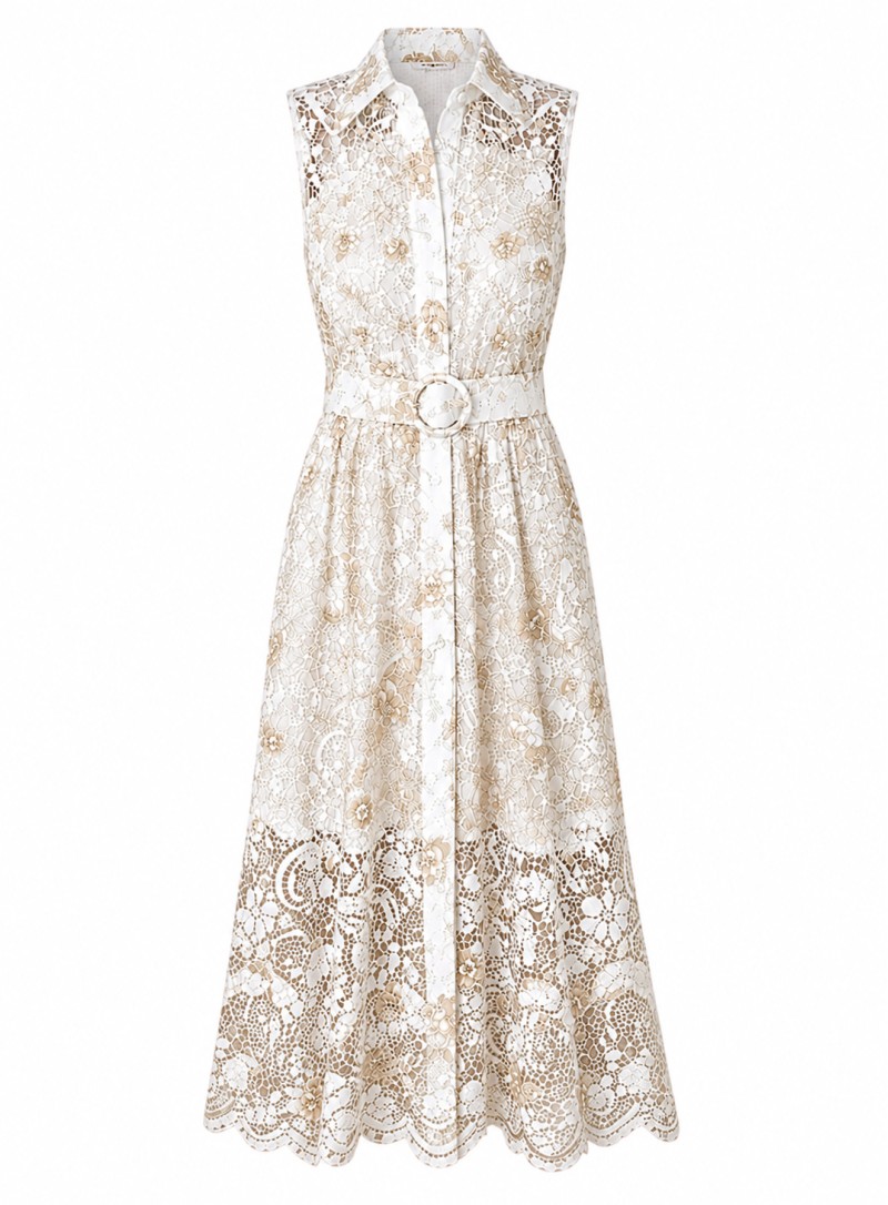 ΦΟΡΕΜΑ MIDI LACE BEIGE 26709