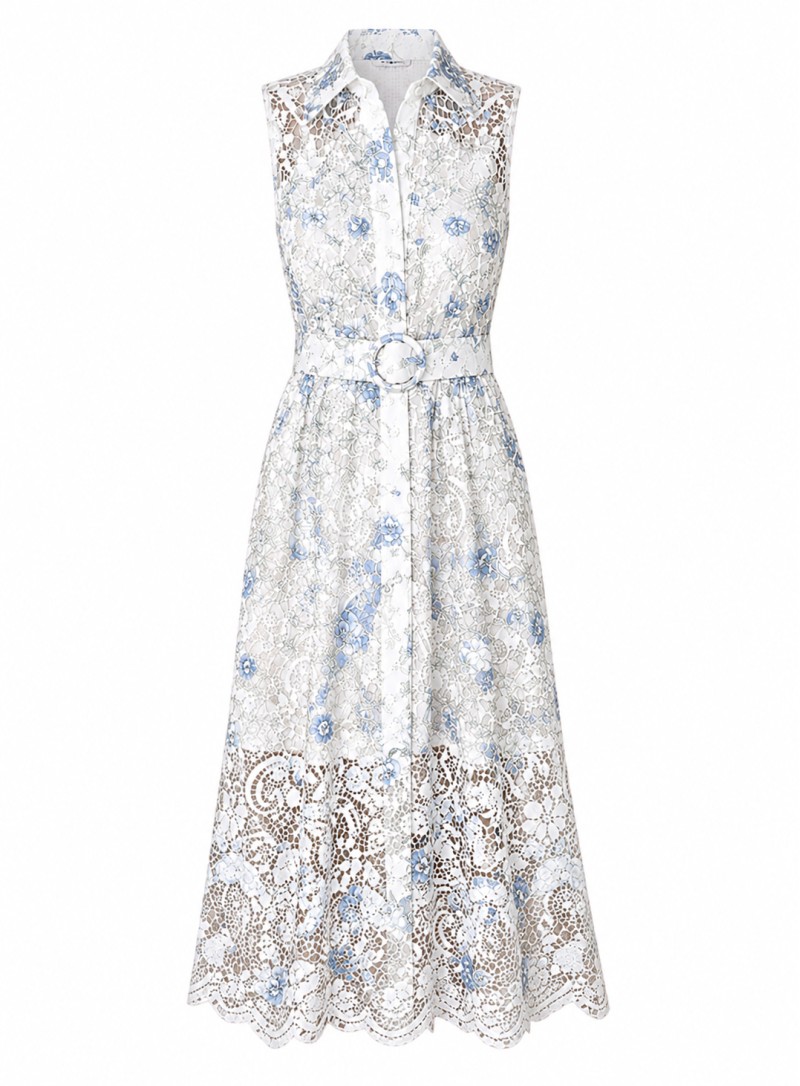 ΦΟΡΕΜΑ MIDI LACE  BLUE 26709