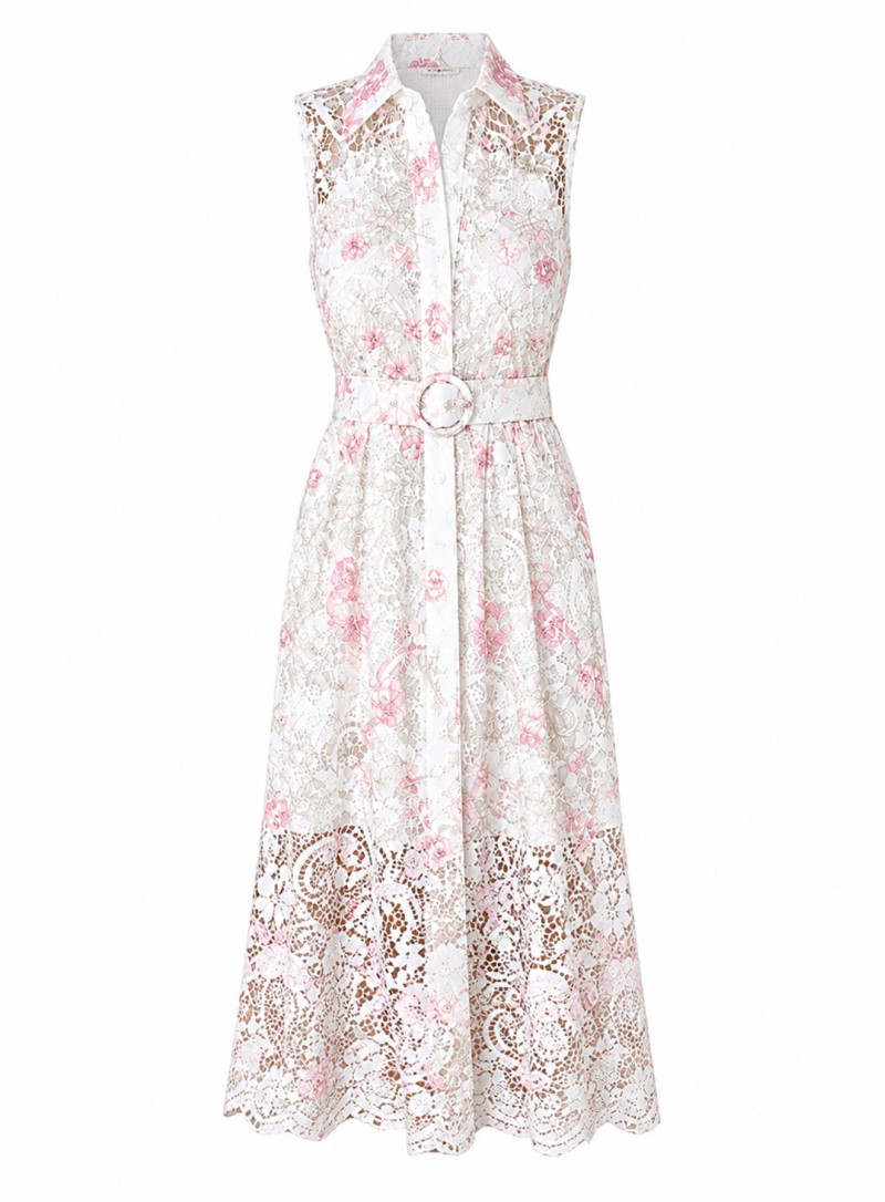 ΦΟΡΕΜΑ MIDI LACE PINK 26709
