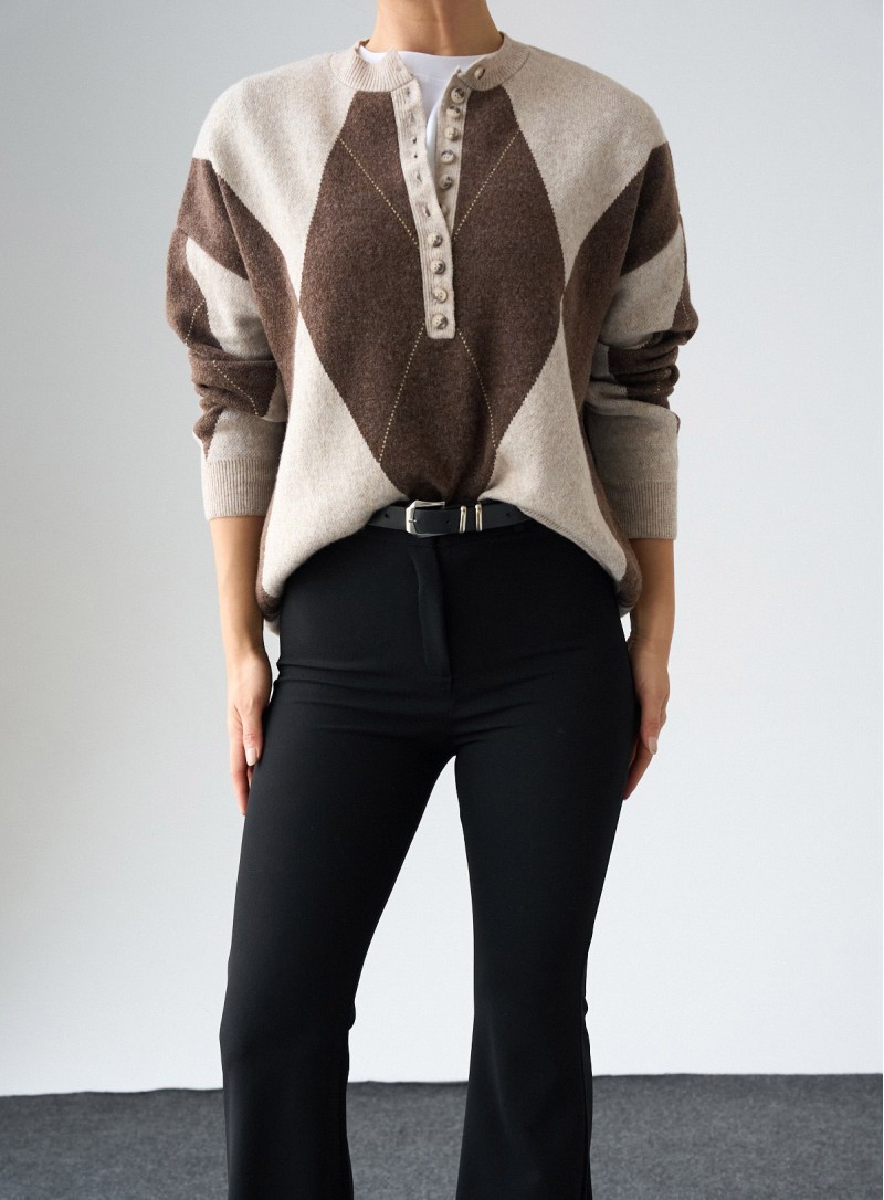 ΠΟΥΛΟΒΕΡ ΠΛΕΚΤΟ 2COLORED ΜΠΕΖ 26128