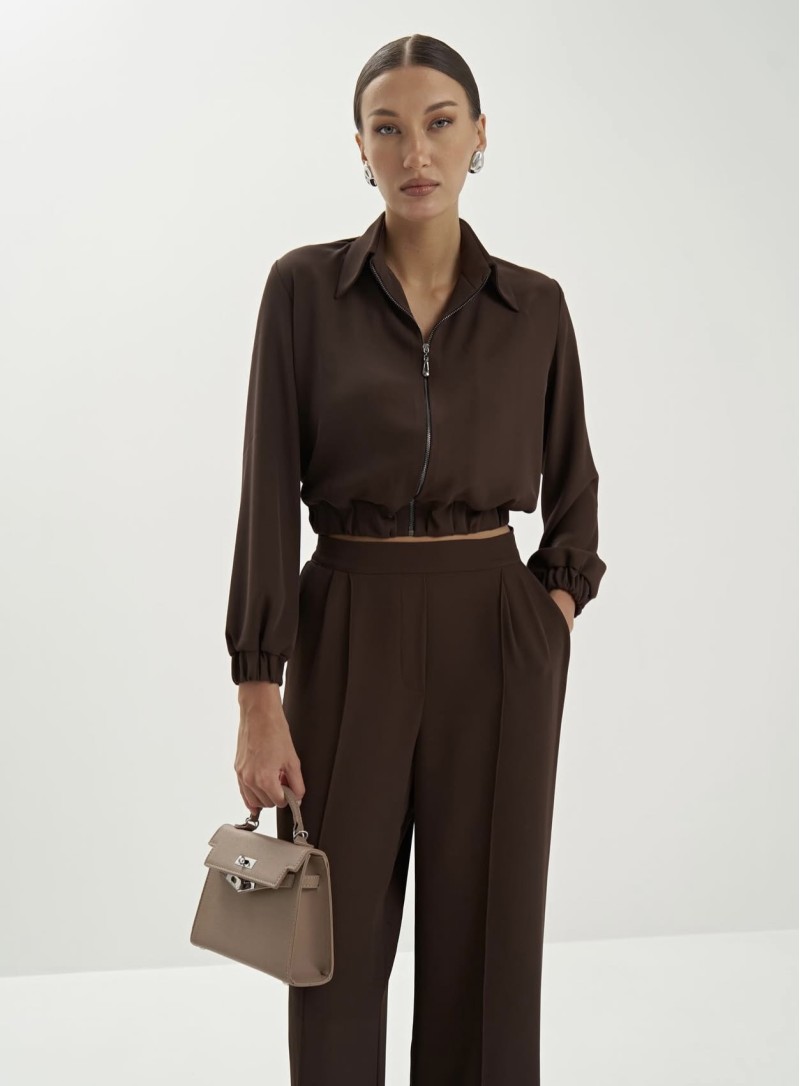 JACKET CROPPED BOMP CHOCOLA 26113