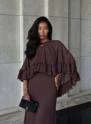 ΦΟΡΕΜΑ MAXI ΜΕ ΚΑΠΑ 26401 Κοκτέιλ Φορέματα