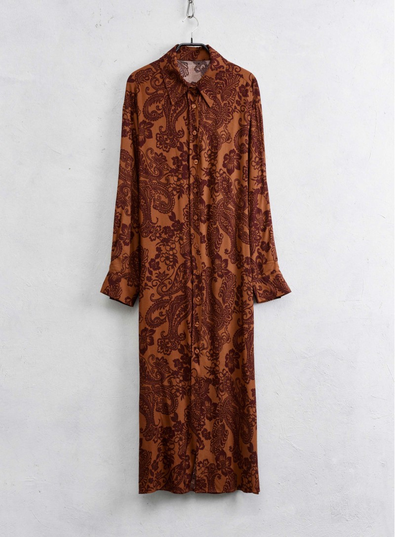 ΦΟΡΕΜΑ MAXI ΣΤΥΛ ΠΟΥΚΑΜΙΣΟ PRINTED MAROON 26406